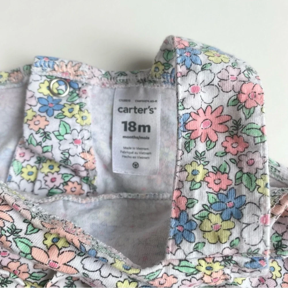 Carter’s Floral Sleeveless Ruffled Baby/Infant Girl Short Romper